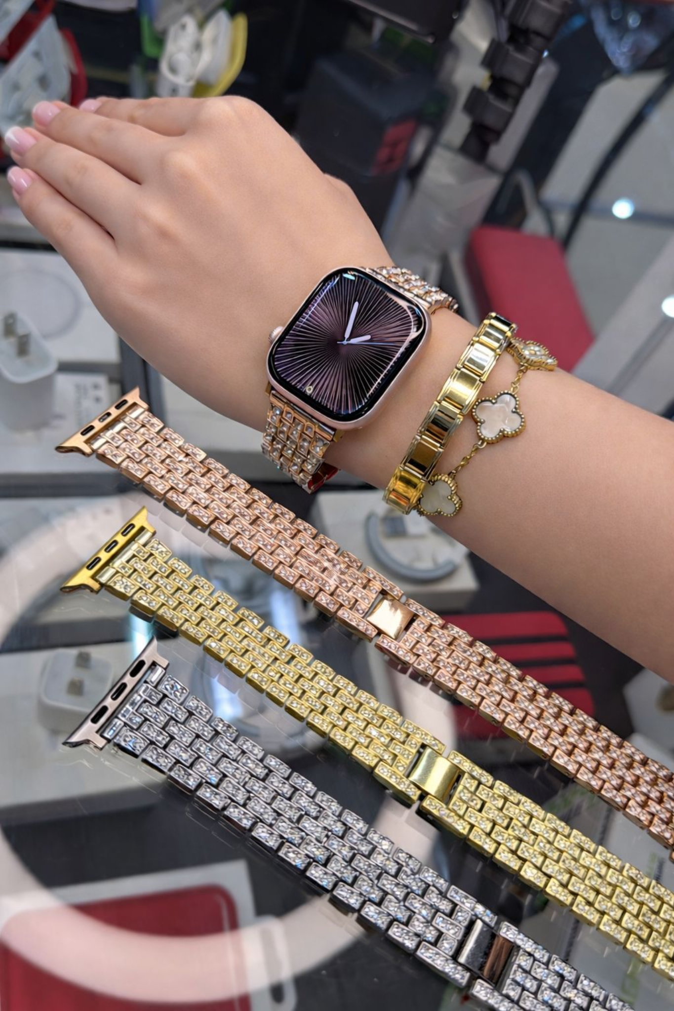 Apple Watch con accesorios premium